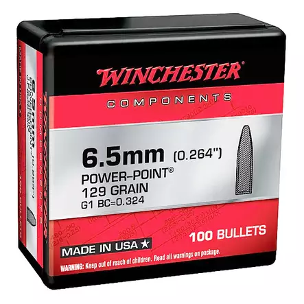 6,5 mm Winchester 129 grainia Power-Point 100 kpl - 6,5 mm (.264) - 14460 - 1