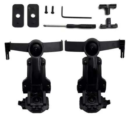 ATSC kypäräadapterit C-sarjan suojaimille 19mm ARC + Wendy MLok vertikaalikiskoihin musta - Kypärät ja niiden varusteet - 23650 - 1