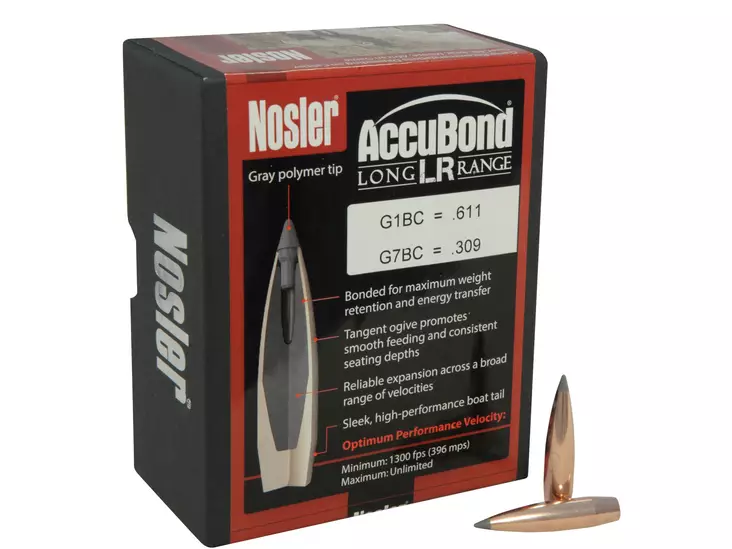 7 mm Nosler AccuBond-LR 150 grainia Spitzer 100 kpl - 7 mm (.284) - 12790 - 1
