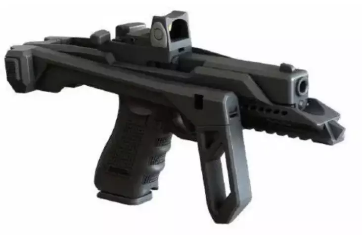 CAA Nano Roni Glock 17/19/19X/22/23/25/31/32/45 musta - Pistoolin konversiokitit - 23090 - 1