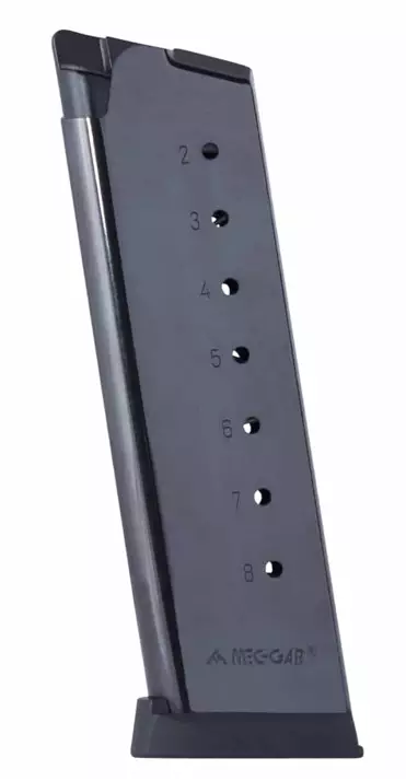 Mec-Gar lipas 1911 45 ACP 8 panosta, muovipohja - Pistoolin lippaat - 23071 - 1