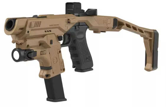CAA Nano Roni Glock 17/19/19X/22/23/25/31/32/45 ruskea - Pistoolin konversiokitit - 23091 - 1