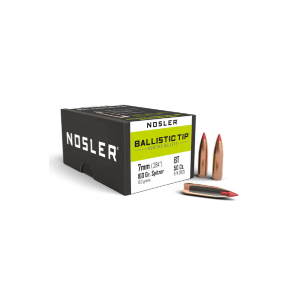 7 mm Nosler BallisticTip 160 grainia Spitzer 50 kpl - 7 mm (.284) - 14742 - 1