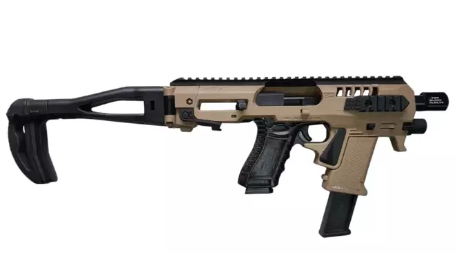 CAA Micro Roni 4X SWAT Glock 17/19/19X/22/23/25/31/32/45 Gen 3+4+5 ruskea - Pistoolin konversiokitit - 23122 - 1