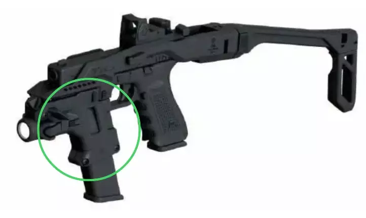 CAA Nano Roni varalipasetukahva musta - Pistoolin konversiokitit - 23093 - 1