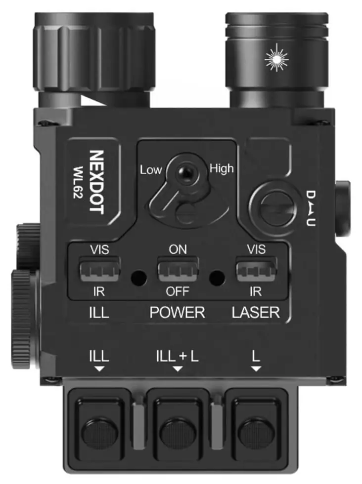 Nextorch WL62 asevalaisin 4-in-1 800 lumenia 600mW IR valolla - Asevalaisimet
- 23753 - 1