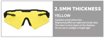 ATSC Protector varalinssi 2,5 mm keltainen - Ampujanlasit - 23544 - 2