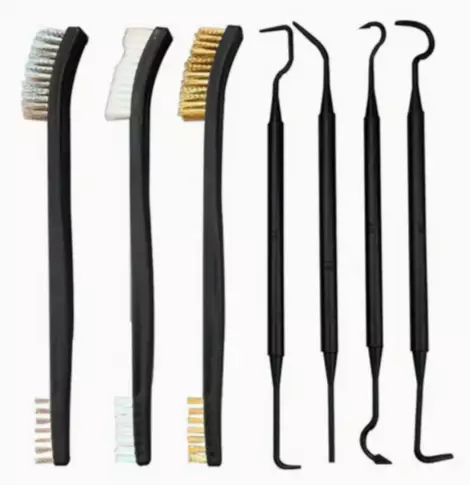 ATSC aseenpuhdistussarja 7-osainen - Pronssi-, nylon- ja teräsharjat - 22254 - 1