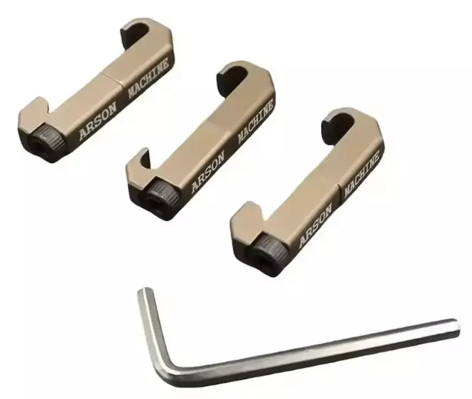 ATSC johtokiinnike Picatinny kiskoon ruskea 3 kpl setti - Asevalaisimet
 - 23504 - 1