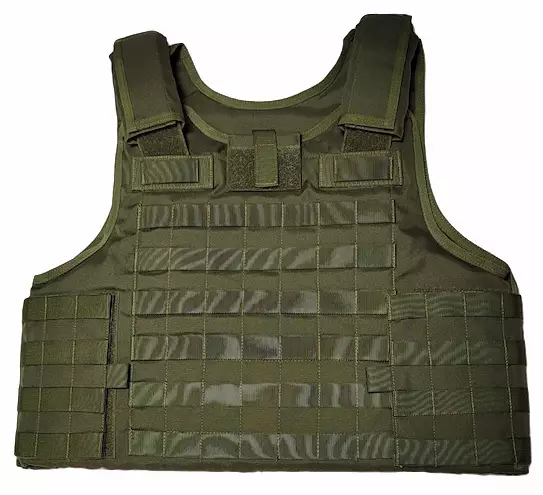 Deekon Luoti-/sirpaleliivi PC NIJ IIIA Molle, vihreä, L - Luotiliivit- ja levyt
- 14064 - 1