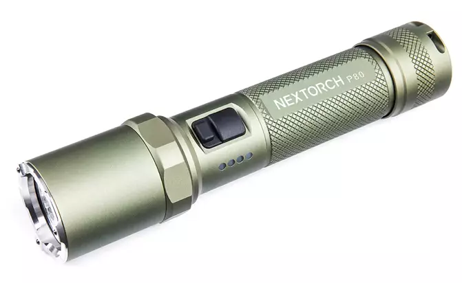 Nextorch P80 taktinen valaisin 1600 lumenia 140 m Olive Green - Käsivalaisimet
 - 22284 - 1