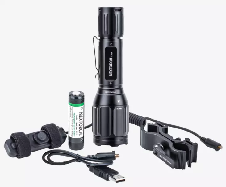 Nextorch T5G V2.0 asevalaisin setti 1200 lumenia 265 m valkoinen ja 170 lumenia 230 m vihreä - Asevalaisimet
 - 22304 - 1