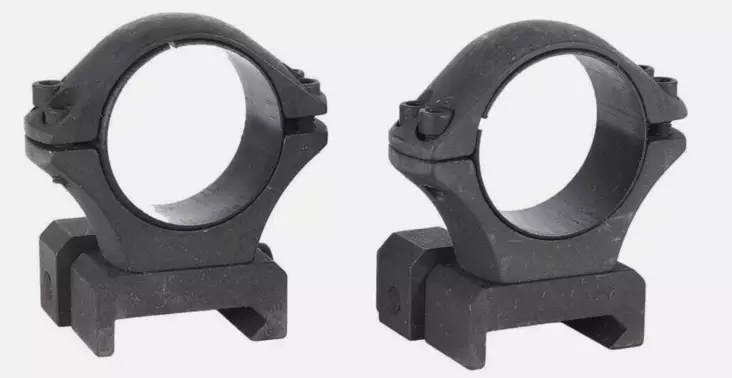 Sako Optilock kiikarinjalat Picatinny 1" matala, fosfatoitu - Kiinteät - 23424 - 1