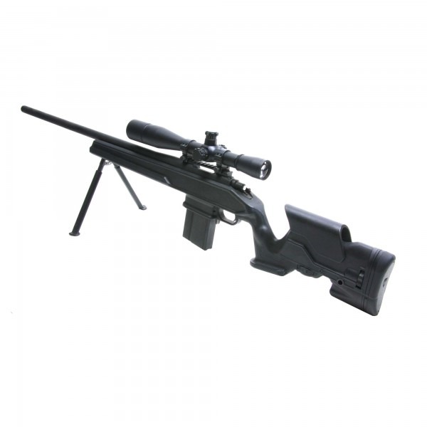 Promag Archangel tukki alumiiniblokilla, teräksisellä irtolippaalla ja bipodilla, Rem 700 lyhyt lukko - Muut kiväärit - 11335 - 1