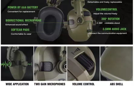 ATSC aktiivi kuulosuojaimet Slim HD NRR23dB ARC vihreä - Kuulosuojat - 23636 - 2
