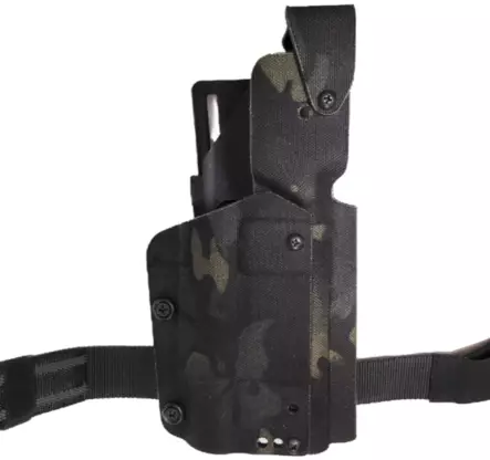 ATSC Pistoolikotelo Warrior M3 säädettävä yleismalli valoille Multi Ride tumma camo oikeankätinen - Valokotelot - 23466 - 1