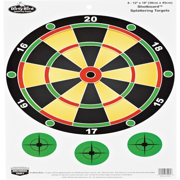 Birchwood Dirty-Bird tikkataulu 8 kpl - Paperiset taulut - 10516 - 1