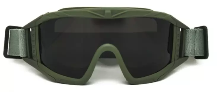 ATSC Combat Forest Ops Kit Plus ballistiset suojalasit kolmella 4 mm linssillä ja lisäpehmusteella, vihreä - Ampujanlasit - 23546 - 1