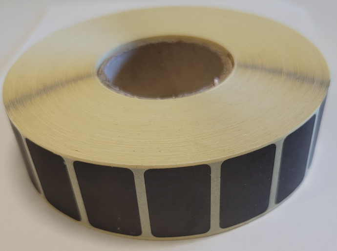 Paikkatarra 25 mm x 16 mm musta 3000 kpl rulla - Paikkatarrat - 19776 - 1