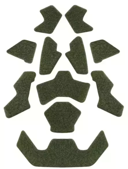 ATSC vaihtotarrasarja kypäriin Velcro 11-osainen vihreä - Kypärät ja niiden varusteet - 23667 - 1