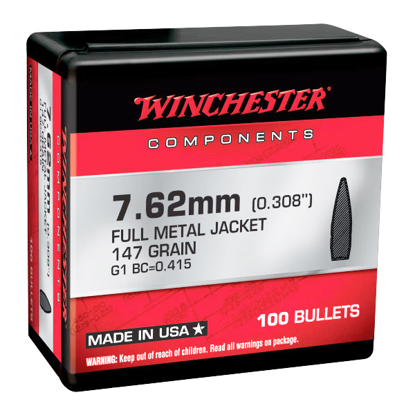 .308 Winchester 147 grainia FMJ 100 kpl - .308 - 14347 - 1