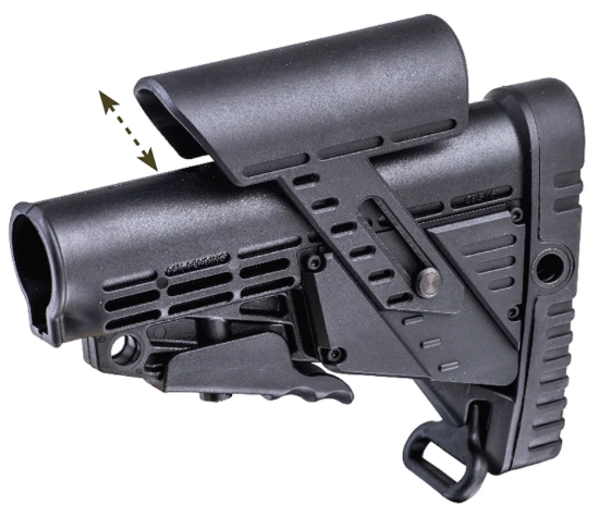 CAA teleskooppiperä säädettävällä poskipakalla commercial-putkeen - AR-15 - 17247 - 1