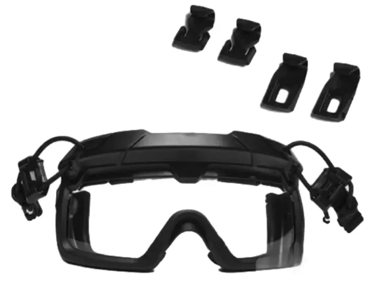 MBP TacVisor ARC suojalasit kypärään musta, 3 mm kirkas linssi - Kypärät ja niiden varusteet - 23627 - 1