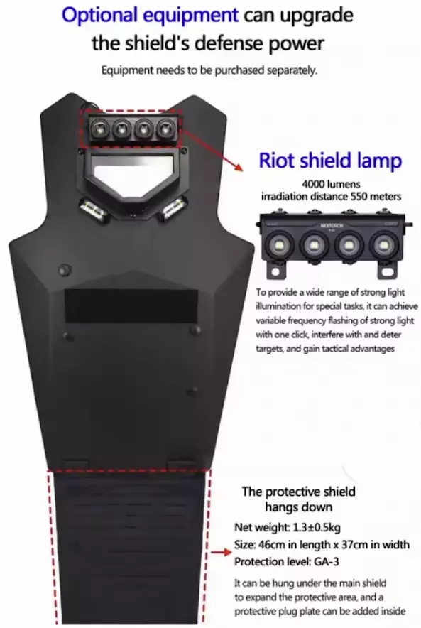 MBP SWAT Pro suojakilpi NIJ IIIA 52x80 cm - Luotiliivit- ja levyt
 - 23647 - 1