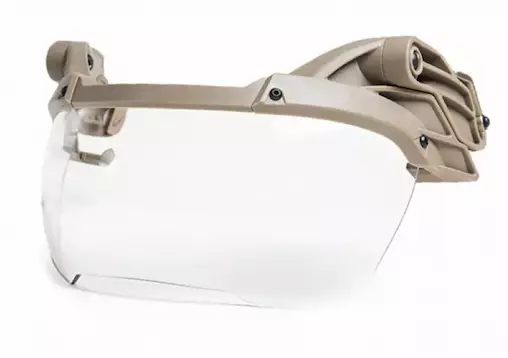 MBP TacVisor Flip ARC visiiri kypärään hiekka, 3 mm kirkas linssi - Kypärät ja niiden varusteet - 23657 - 1