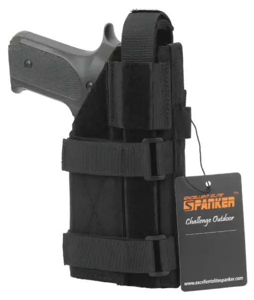 ATSC Pistoolikotelo Warrior M5 Spanker Elite Molle säädettävä yleismalli valoille musta oikeankätinen - Valokotelot - 23527 - 1