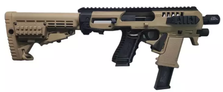 CAA Micro Roni 4X Glock 17/19/19X/22/23/25/31/32/45 Gen 3+4+5 M4 CBS ruskea - Pistoolin konversiokitit - 23107 - 1