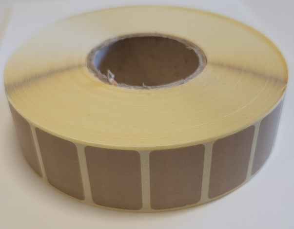 Paikkatarra 25 mm x 16 mm ruskea 3000 kpl rulla - Paikkatarrat - 19777 - 1