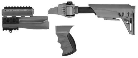 ATI AK-47 Strikeforce taittoperä, etutukki ja pistoolikahva, harmaa - Muut kiväärit - 24538 - 1
