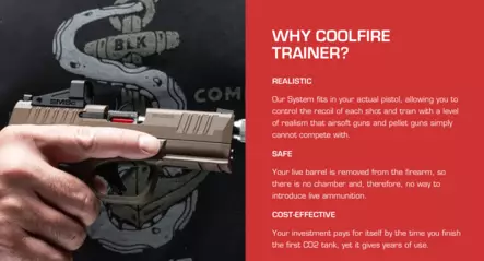 CoolFire Trainer Glock 17 Gen 4 kylmäharjoittelusetti CO2 - Kylmäharjoittelu ja ammuntasimulaattorit - 19728 - 2