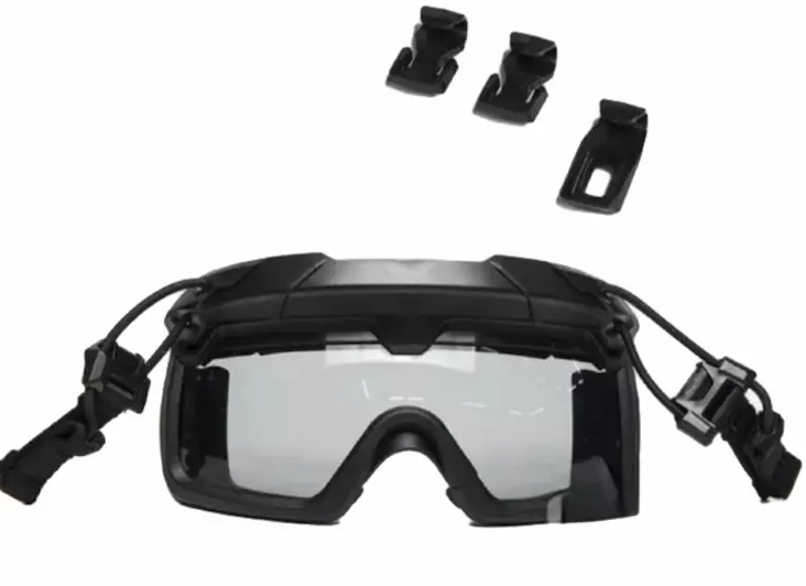 MBP TacVisor ARC suojalasit kypärään musta, 3 mm harmaa linssi - Kypärät ja niiden varusteet - 23628 - 1