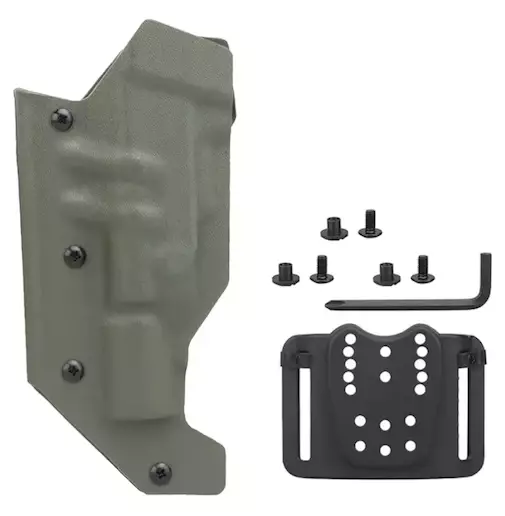 ATSC Pistoolikotelo Warrior M4 SD1 valo- ja äänenvaimenninmalli High Ride vihreä oikeankätinen - Valokotelot - 23488 - 1