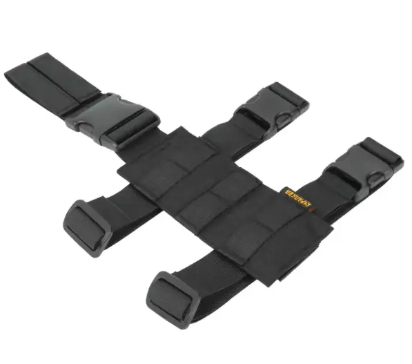 ATSC Pistoolikotelo Warrior M5 Spanker Elite Molle:n reisitelakka musta oikea/vasen - Valokotelot - 23538 - 1