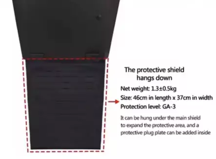 MBP SWAT Pro suojakilven alasuoja NIJ IIIA 37x46 cm - Luotiliivit- ja levyt
 - 23649 - 1