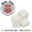 Bore Tech puhdistuslappu neliö 1 3/8" 1000 kpl, 6 mm - .270 kaliipereille - Puhdistuslaput ja lapuntyöntimet - 22139 - 1