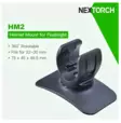 Nextorch HM2 kypäräkiinnike tarralla 22 - 30 mm valoille pyörivä - Otsa- ja kypärävalaisimet
 - 22319 - 4