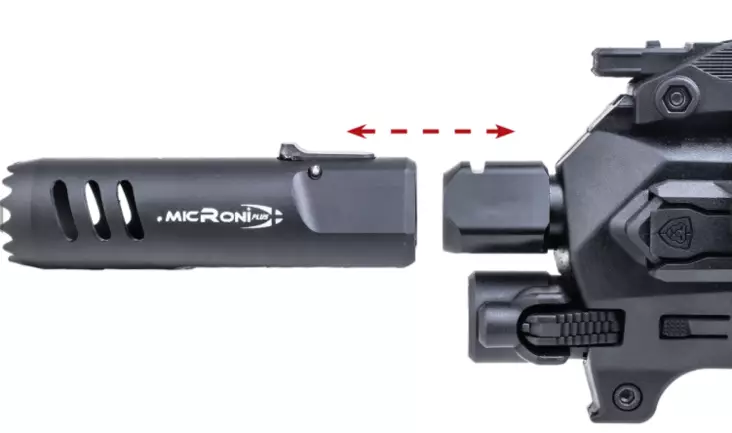 CAA liekinsammutin-ikkunansärkijä, Gen 4 Micro-Roni, ALU - Pistoolin konversiokitit - 17229 - 1