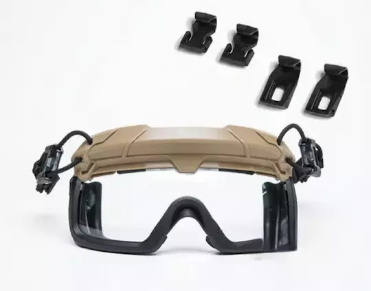 MBP TacVisor ARC suojalasit kypärään hiekka, 3 mm kirkas linssi - Kypärät ja niiden varusteet - 23659 - 1