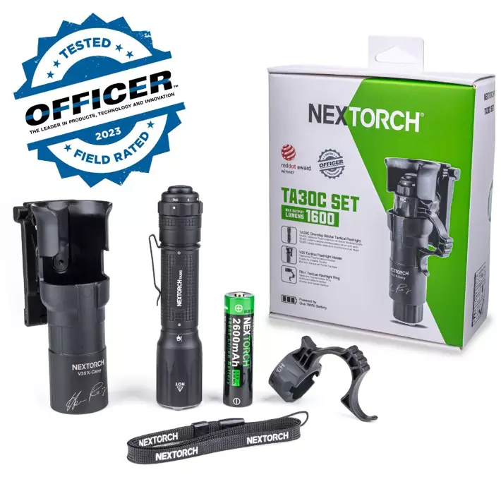 Nextorch TA30C taktinen valaisin setti 1600 lumenia 303 m - Käsivalaisimet
- 22279 - 1
